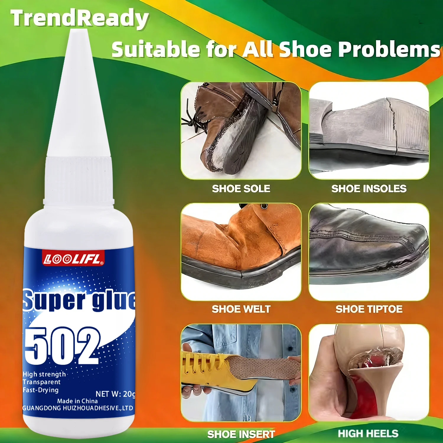 Super Glue. Waterproof Glue Epoxy Glue 502 Glue Is Suitable for DIY of Toys Such as Jewelry, Metal, Plastic and Leather.