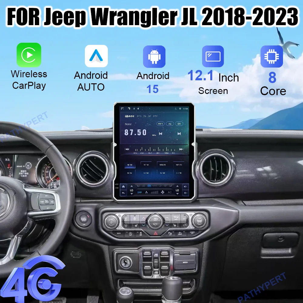 

12.1" Android 15 For Jeep Wrangler JL 2018-2023 Car Intelligent Systems 2Din Radio Auto Bluetooth Carplay Screen GPS Head Unit