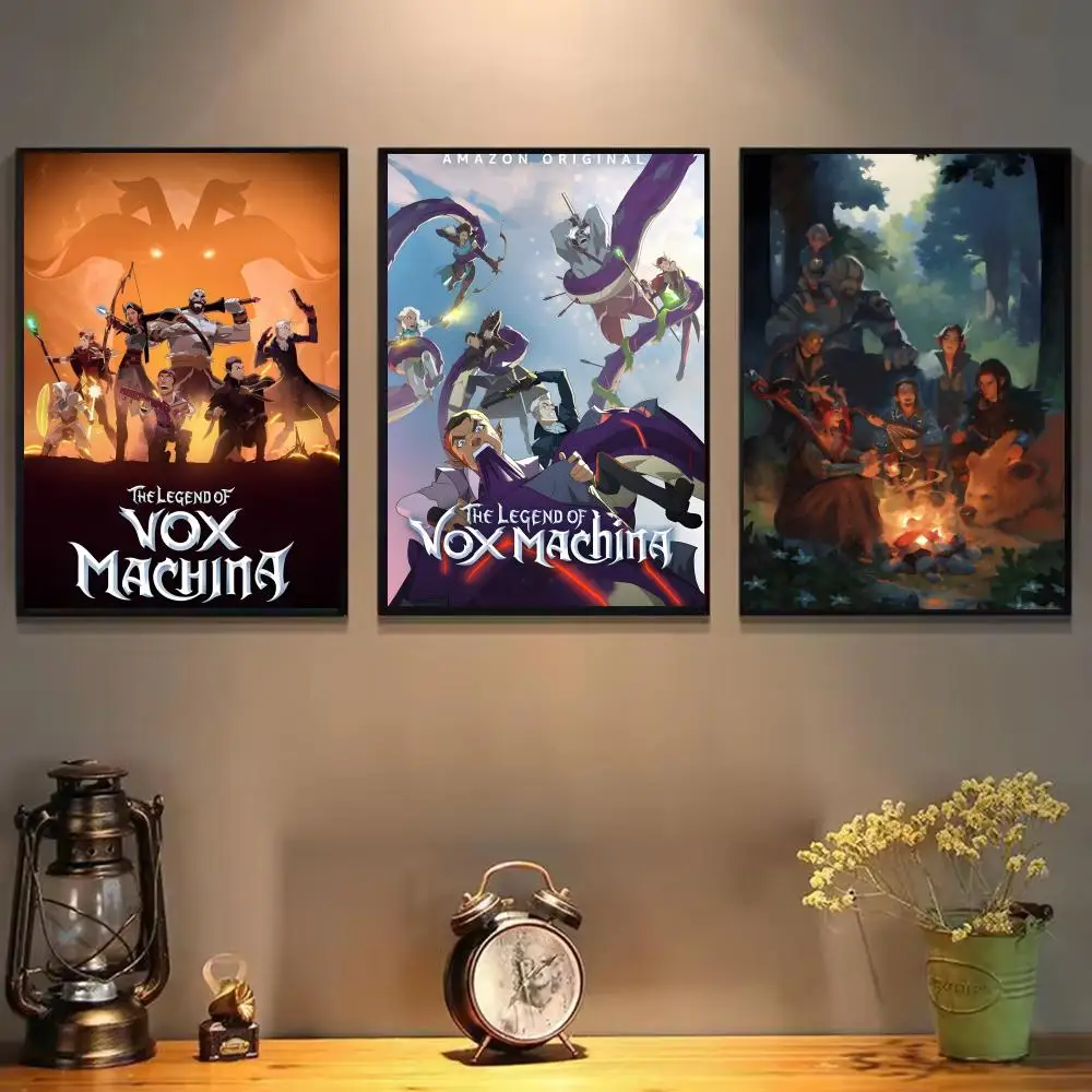 ملصق كارتوني رائع T-The Legend of Vox Machina-MT لوحة ذاتية اللصق مع مطبوعات هدية تزيين غرفة النوم المنزلية وغرفة المعيشة