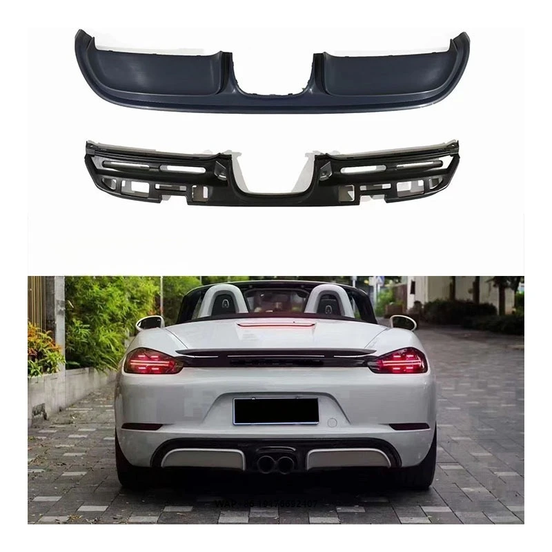

For 2017 up Ports Cayman Boxster 718 Upgraded GTS Bumper with Exhaust Rear Diffuser Bolt-On