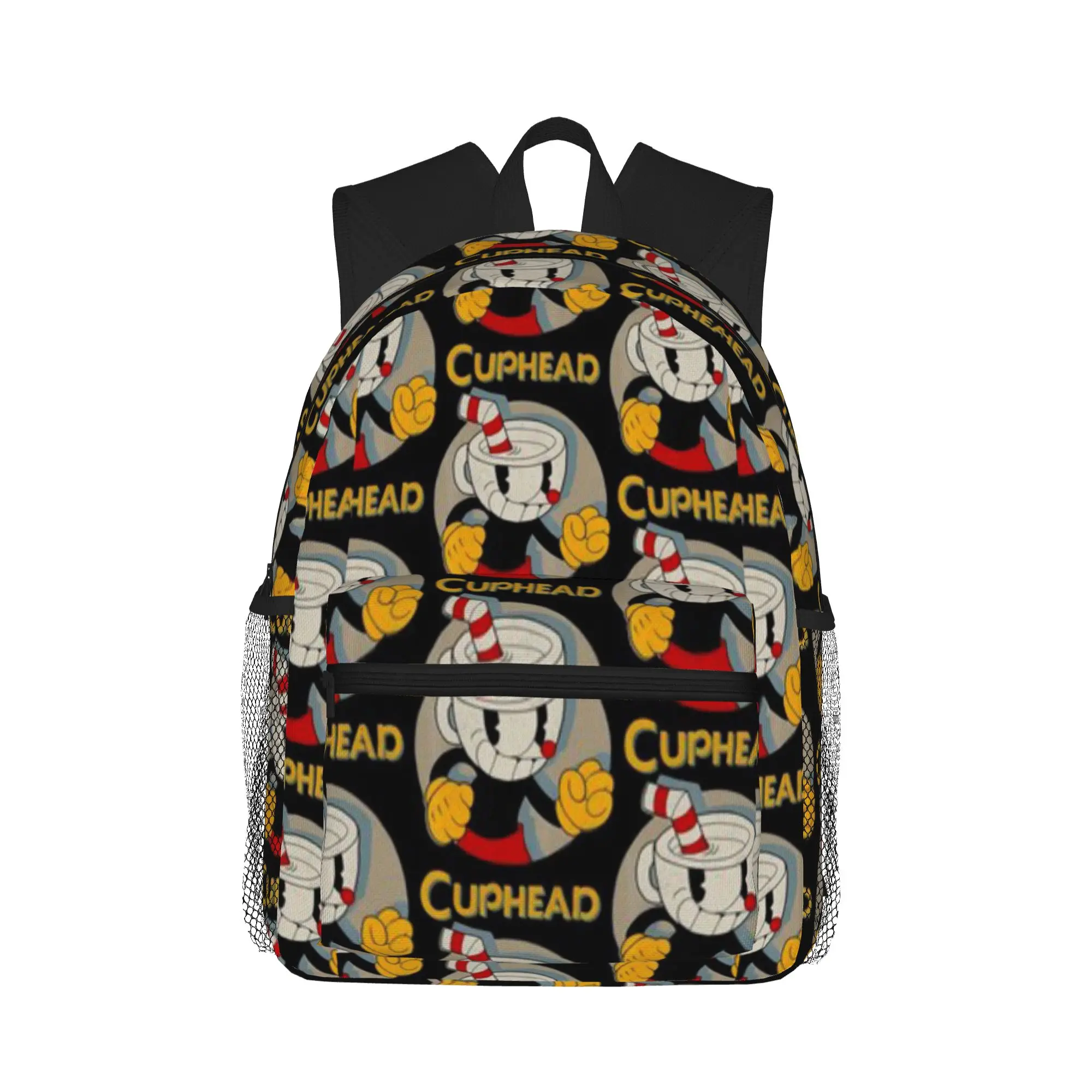 Cuphead Circle Shadow Profile Vintage  Casual Backpack for Students and Adults Bag