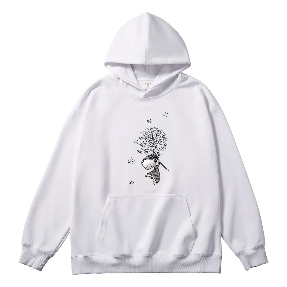 Women Hoodies Oversized Cartoon Girl Dandelion Printed Sweatshirt Female Classic Hooded Pullover Autumn Thick Sportswear