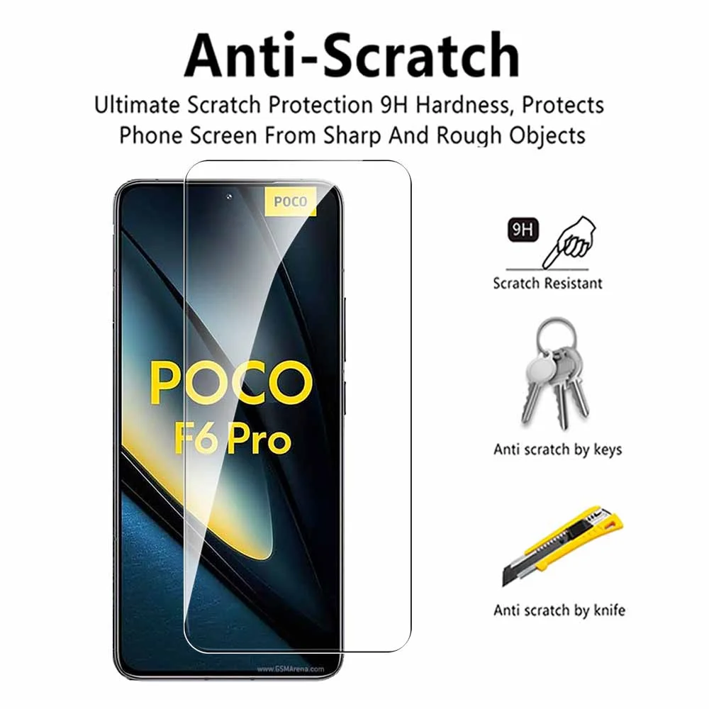 Xiaomi Poco f6 pro用スクリーンプロテクター,カメラレンズ保護,小さなpoccox6 f 6 f6 pro 6pro f6pro 5g,2in 1