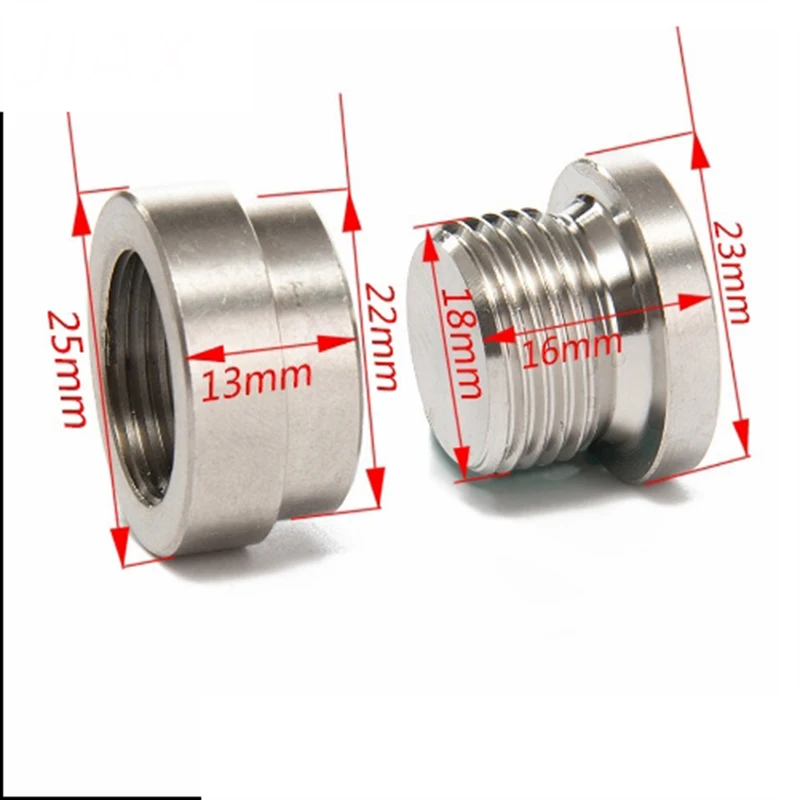 Performance Exhaust O2 Sensor Weld On Bung M18x1.5 Stepped Iron Plug And Nut Oxygen Sensor Adapter Kit