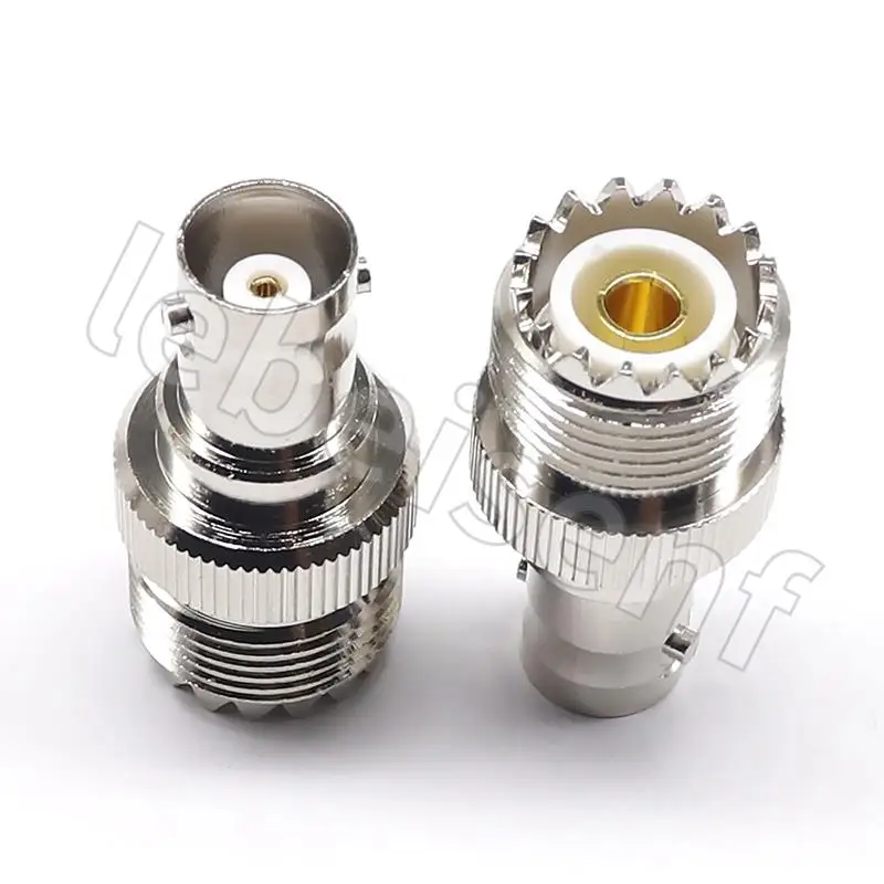 UHF Female to BNC Female RF Connector SL16/BNC-KK M/BNC-KK UHF/BNC-KK Walkie-Talkie Adapter for Electronic Components