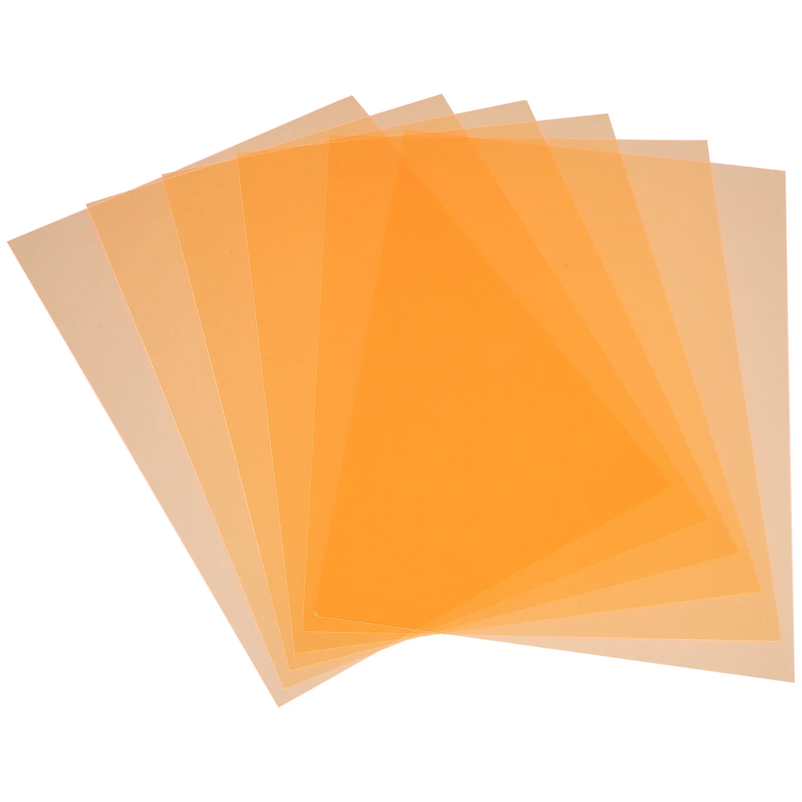

6pcs PVC Film Light Filters Color Gels Photography Lights Transparent Orange Sheets Classroom Projects Strobe Flash LED