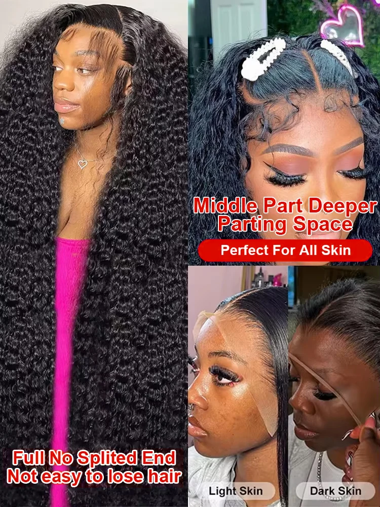 40 46 بوصة موجة عميقة 13x6 HD الدانتيل الجبهة خصلات الشعر المستعار الإنسان 300% الكثافة المياه مجعد الباروكات شعر الإنسان 360 الدانتيل الباروكات الأمامية للنساء