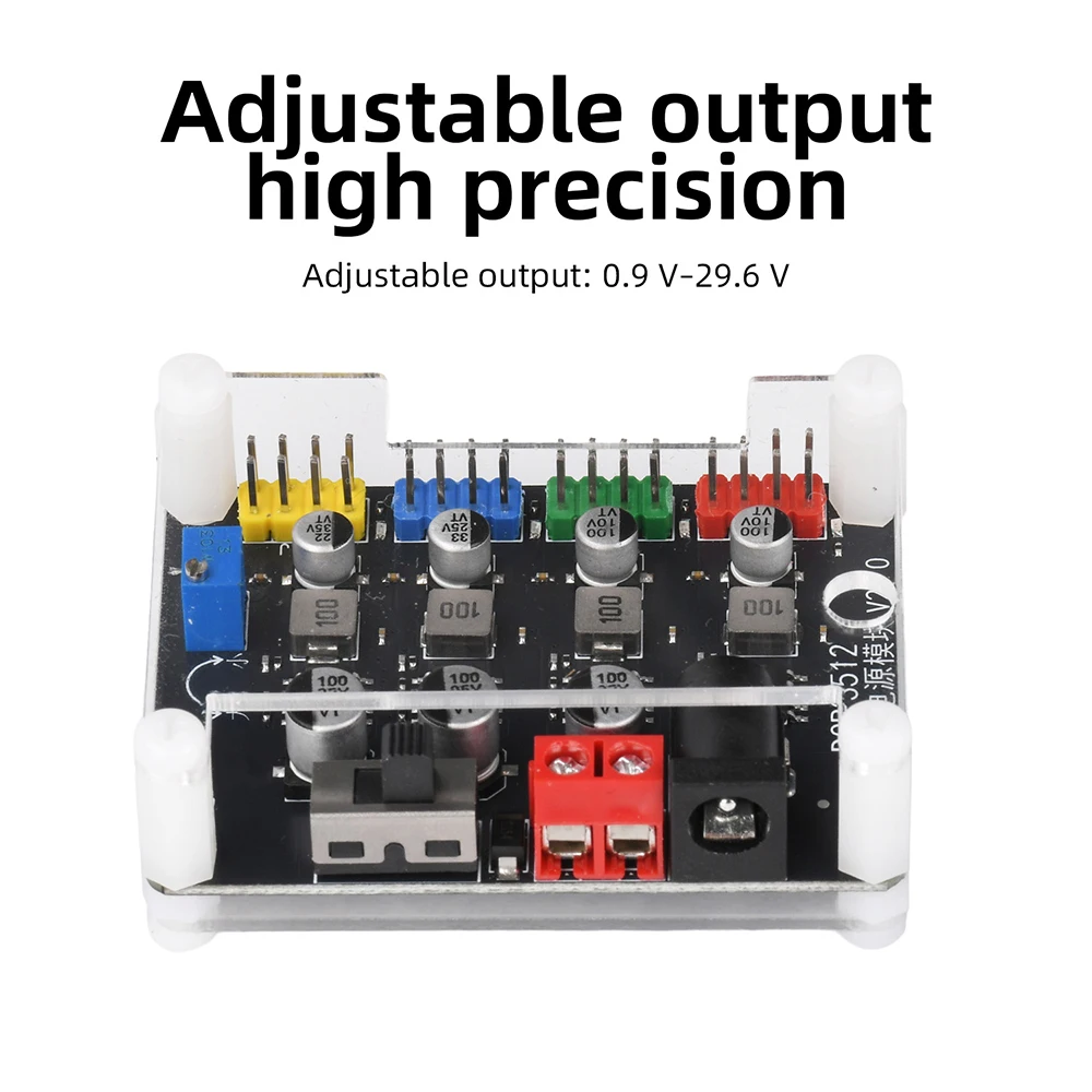 DC-DC Step down Power Module 6V–30V to 0.9V–29.6V adjust output 4-channel DCP3512 independent Buck Converter Volt Regulator 3.5A