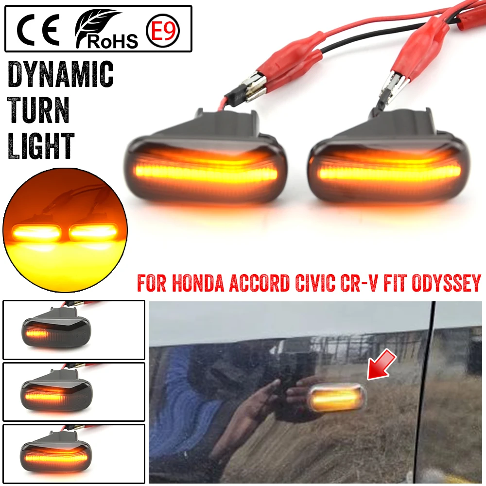 Otomobil parçaları yan işaretleyici lamba dinamik LED dönüş sinyal ışıkları Honda CRV Accord Civic caz Fit akışı DC5 için DC5 DC5 Odyssey Acura