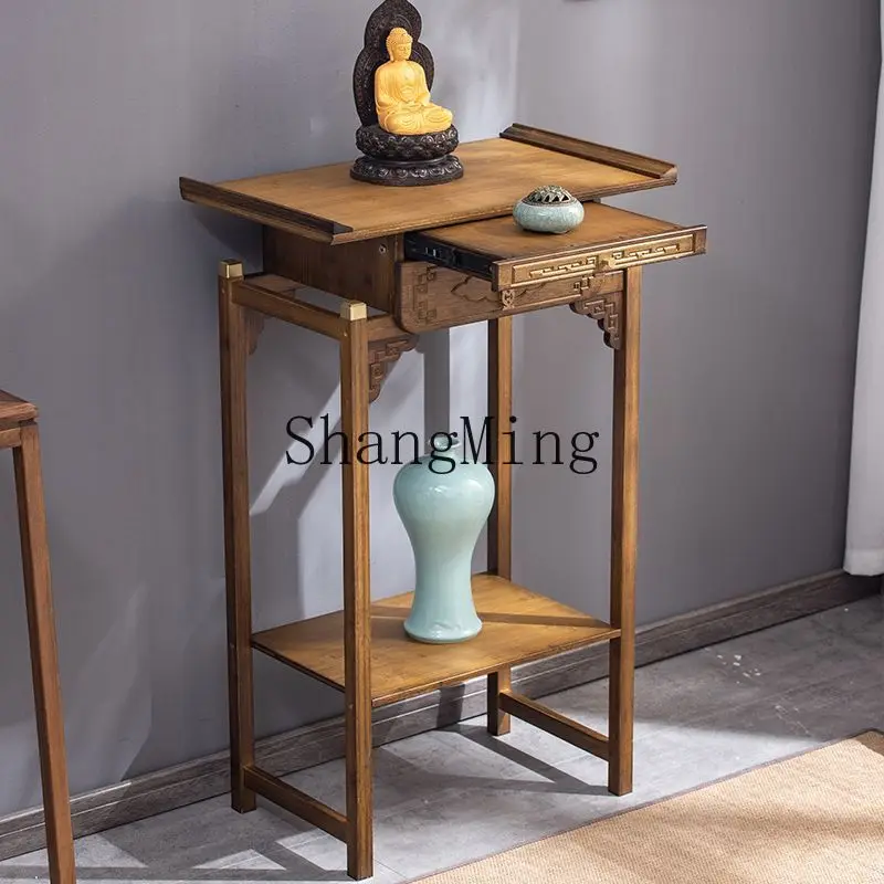 SM  cabinet supply table Buddhist platform home modern light luxury God of Wealth solid wood incense case small altar