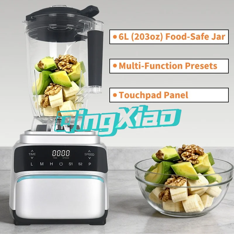 Heavy Duty 6L Commercial Blender Multifunctional Wall Breaker Smoothie Ice Crusher Mixer For Beverage Bar Fast Food Store Use
