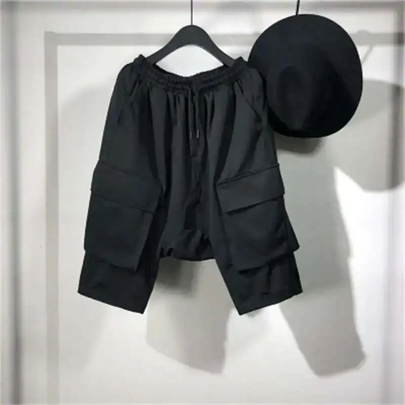 Summer Cargo Original Shorts And American Loose Brand European Multi-Pocket Street Style Hip-Hop Crotch Pants Fashion