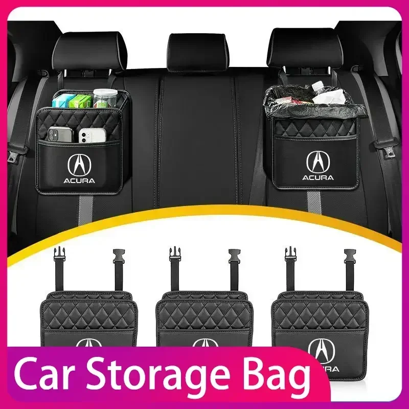 

Car Backseat Multifunction Leather Hanging Storage Bag Interior Accessories For Acura RDX Integra TLX CDX MDX RDX Accessories