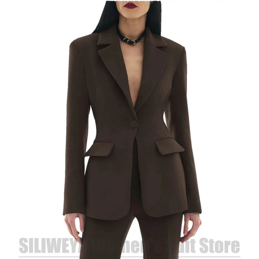 Terno feminino moda cor sólida fino blazer e calças conjunto formal escritório diário elegante chique workwear festa roupa de duas peças