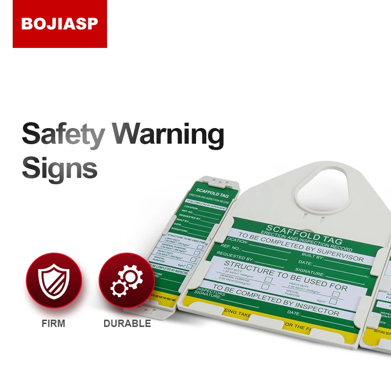 Scaffold Holder Tag with holder , Safety Warning Signs Scaffolding Equipment Kit Scaff Tag with holder Tag