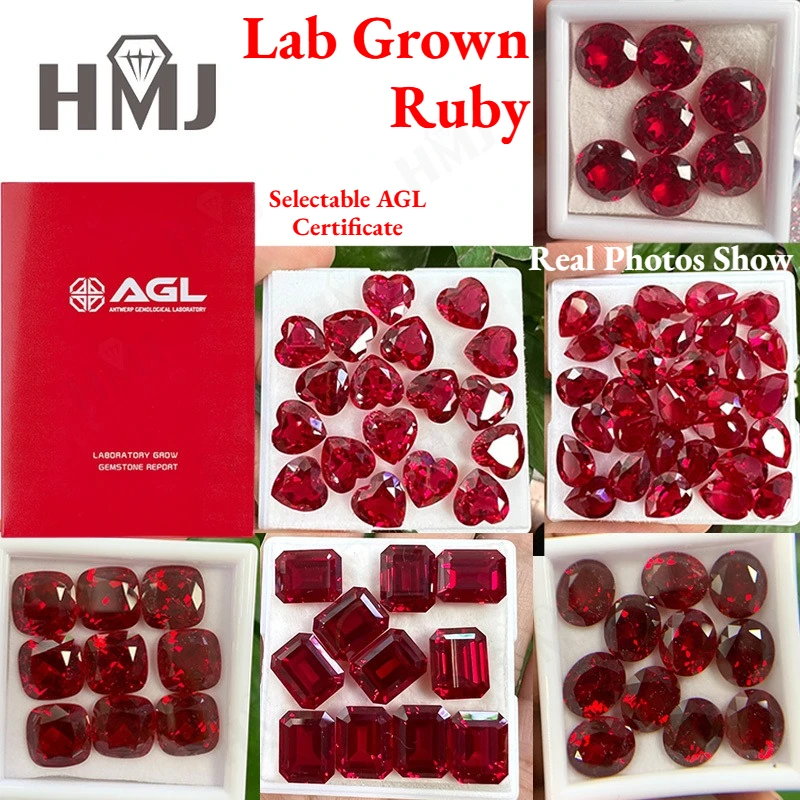 

Лабораторно выращенный рубин, сертифицированный AGL, 0.1-11 карат, круглой, овальной, кушон, сердцевидной, изумрудной, грушевидной огранки, красный, VVS1, драгоценный камень для изготовления ювелирных изделий своими руками