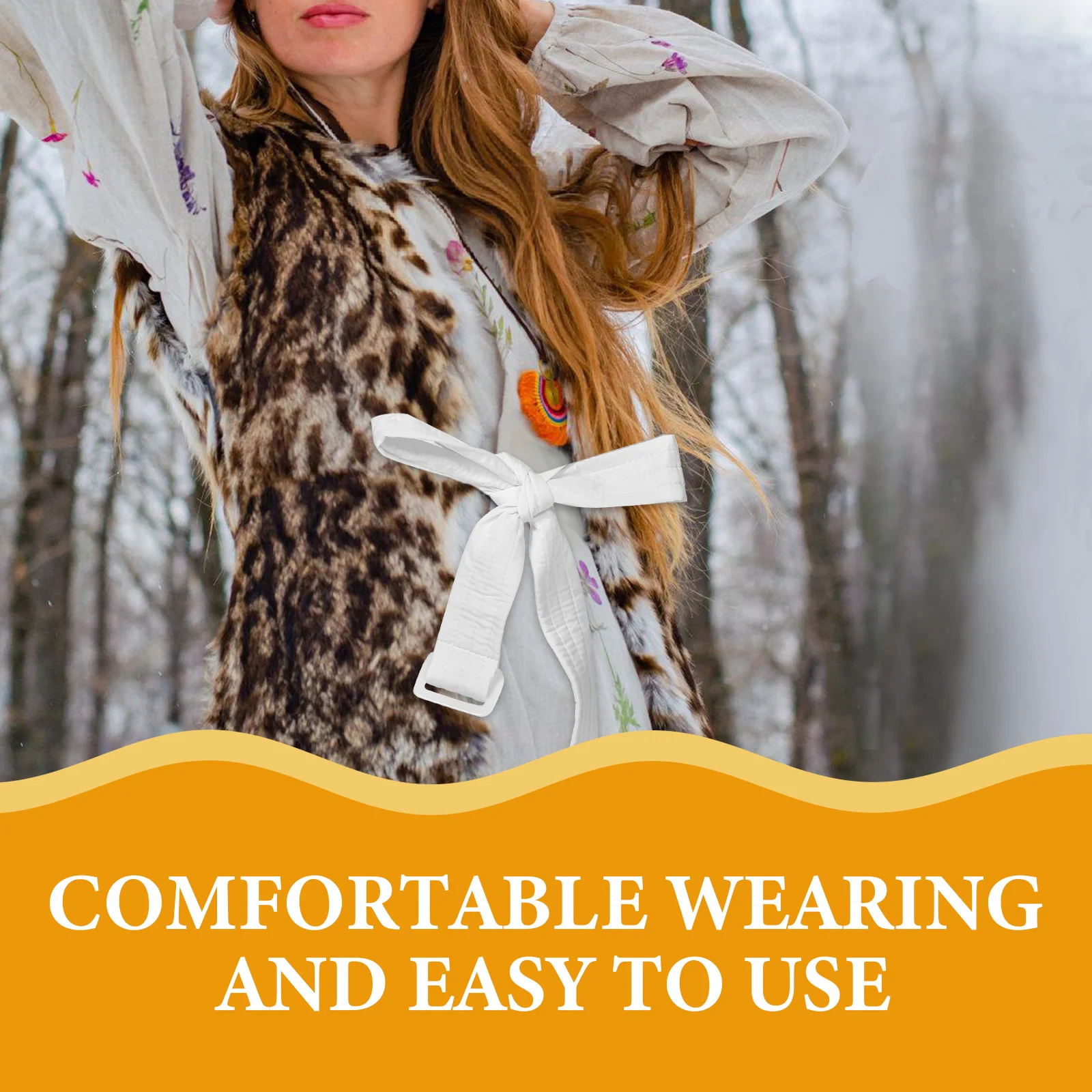 Piumino da donna in tessuto nero Cintura regolabile ampia cintura di ricambio Cappotto invernale Cintura alla moda per abiti