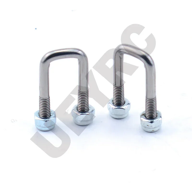 2 Stuks Unpowered As Metalen U-vormige Schroef Ophangbeugel Voor 1/14 Tamiya Rc Truck SCANIA 770S VOLVO FH16XL Benz LESU Auto