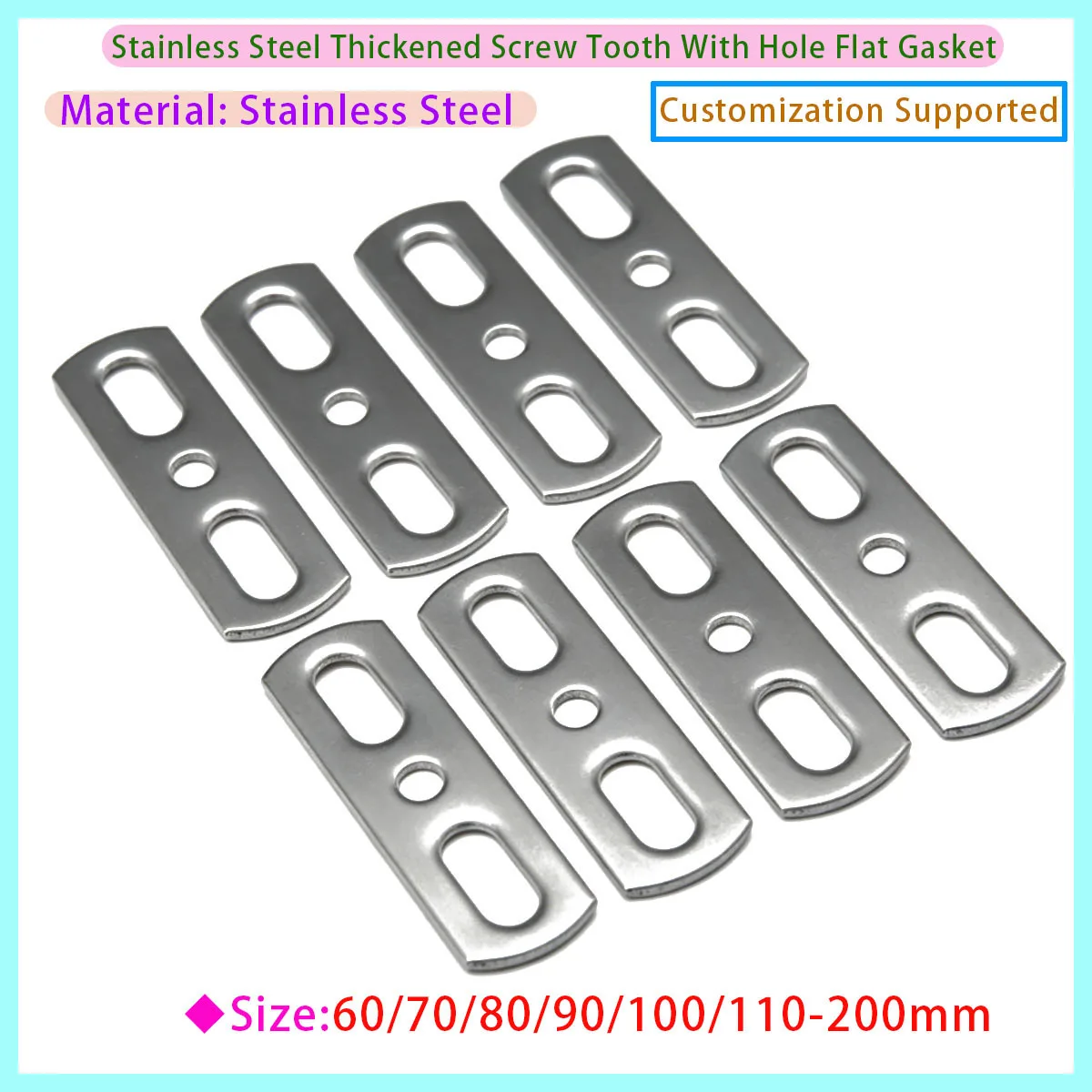 Kajin Euro Round Hole / Thread Stainless Steel Thickened Perforated Flat Washer, Baffle Plate, Bolt Fittings, Metal Steel Sheet