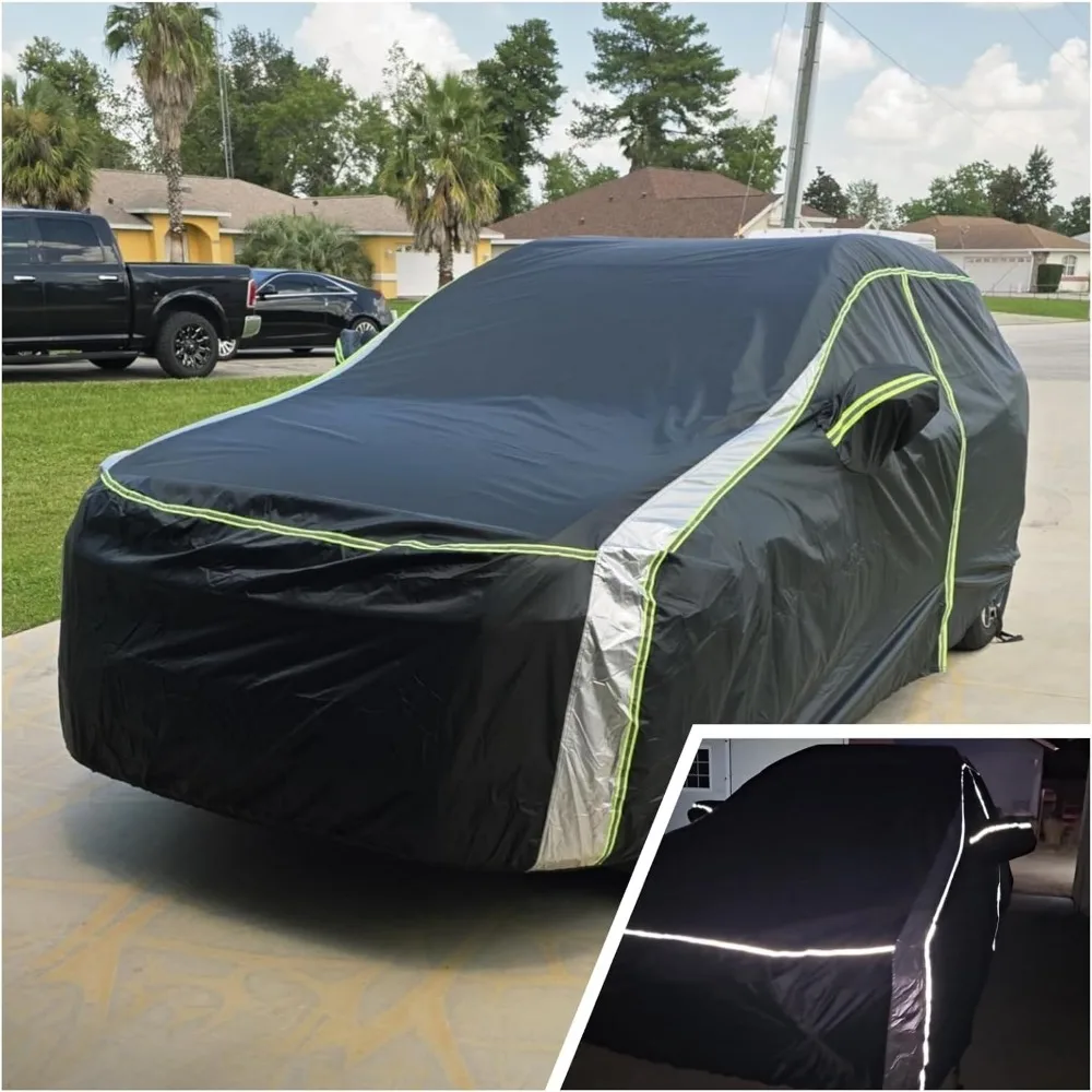 

Waterproof Car Cover for Honda Pilot 2003-2026, All Weather Protection with Zipper & Reflective Strips