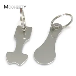 1/2pcs Metal Trolley Token Key Shopping Cart Tokens Ring Decorative Keychain Portable Multipurpose Shopping for Home Outdoor