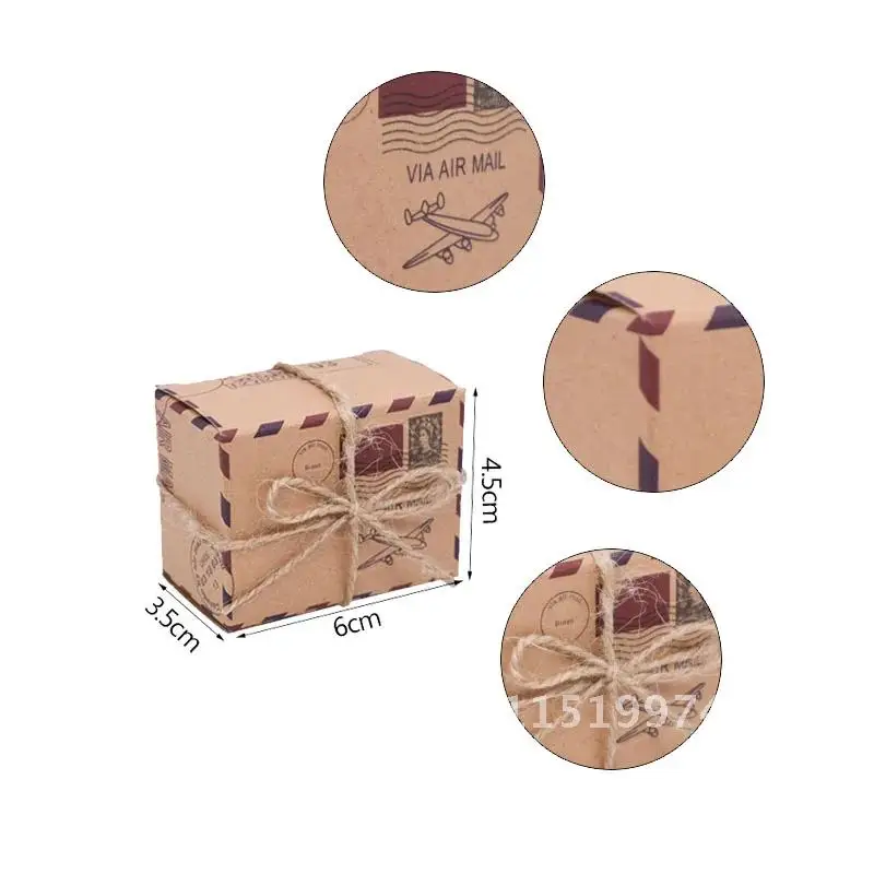 10/20/30pcs Small Luggage Sweet Boxes Journey Souvenir Box Paper Marriage Birthday Christmas Gift Favor Boxes Wrapping gratitude