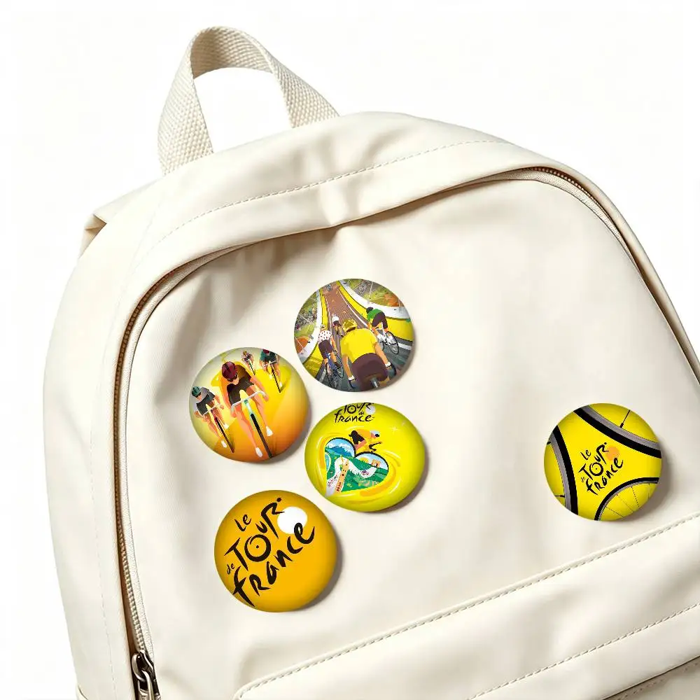 T-Tour de France Cycling Race  25mm 32mm 44mm 58mm 75mm Brooches Badges Pins for Accessories Gift