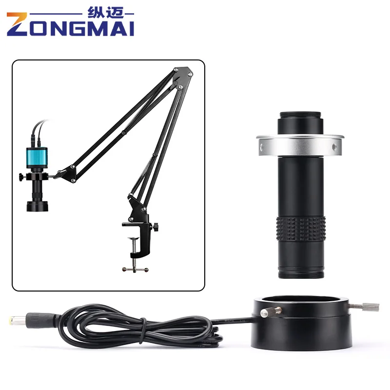 Ampliação Ajustável c Mount Microscópio Lens Infinito Distância de Trabalho 1130x Zoom Telefone Pcb e Smd Solda Reparação