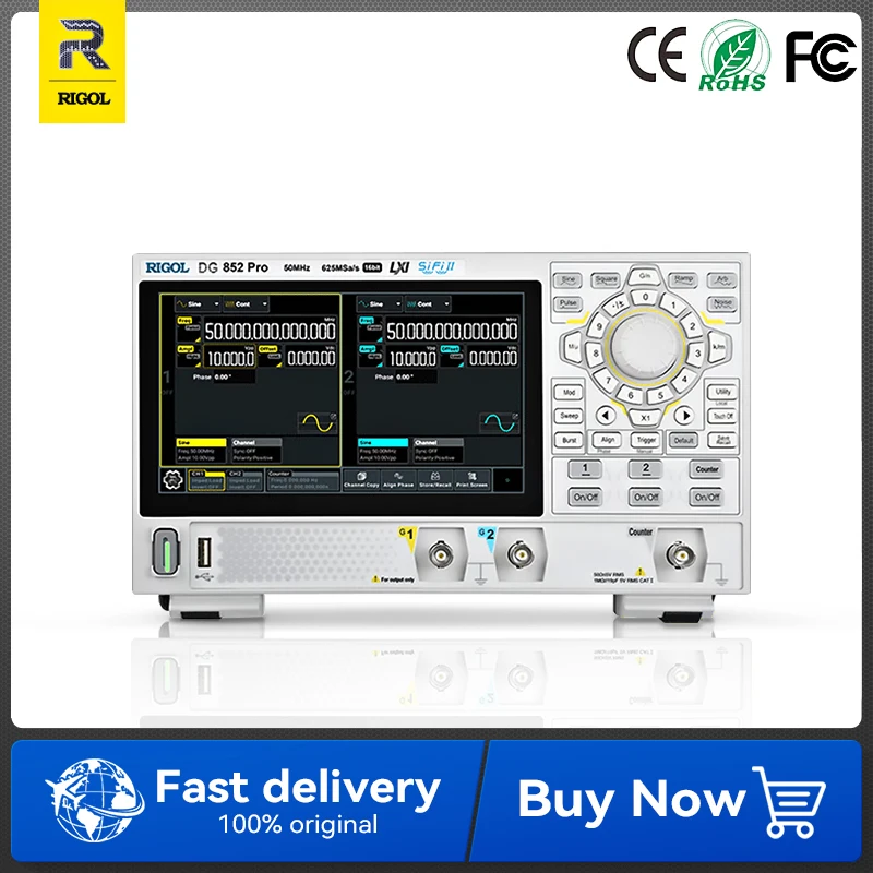 RIGOL Function Arbitrary Waveform Generator Signal Source DG821 Pro DG822 Pro DG852 Pro 25/25/50MHz AFG 1/2/2 Channel
