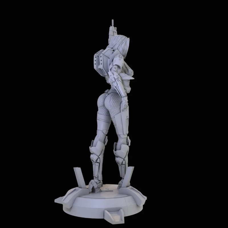 Figurine en résine d'agent de beauté gros seins, Kit de modèles non assemblés et non peints, jouets, 1/24