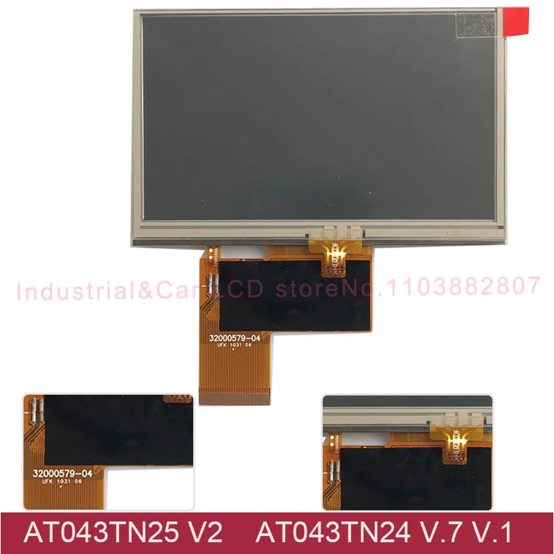 Original New 4.3 Inch LCD Screen With Touch Panel 32000579-04 AT043TN24 V.1 For Innolux 40PIN  AT043TN24 V.7 AT043TN25 V2 LCD