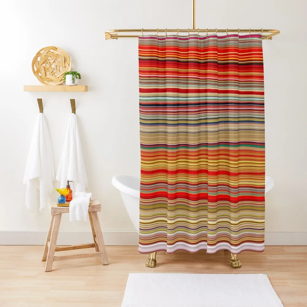 

Red Yellow Fine Random Stripes Shower Curtain Shower Bath Shower Bathroom Waterproof Fabric For Bathroom Curtain