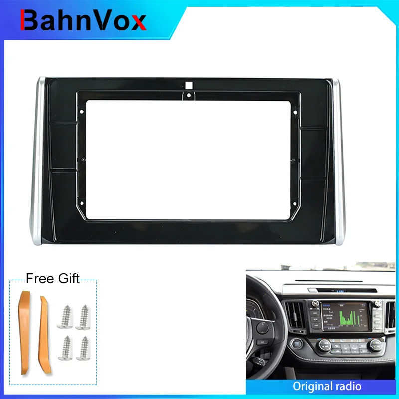 10 inch Android Car Radio frame forToyota RAV4 RAV 4 2019 2din Stereo GPS Fascia bezel Panel Adapter wire harness