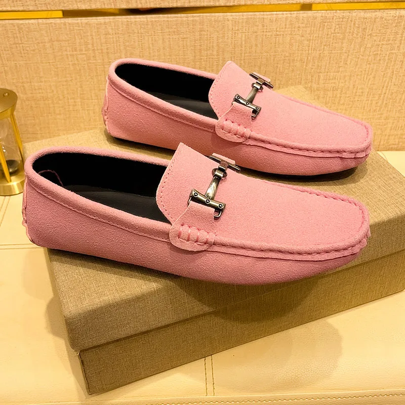 Men's Classic Metal-Bit Loafers, Men's Slip-On Casual Driving Footwear, Men's Non-Slip Outsole Wear-Resistant Practical Footwear