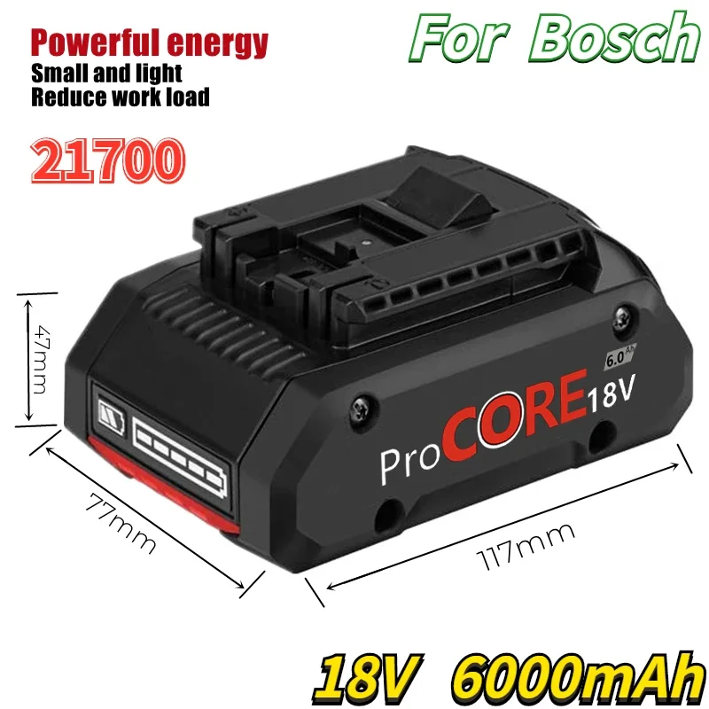 

Verbesserte18V6,0AhLi-IonBatteriefürProcore1600A016GBBosch18 Volt Max Cordless Power Werkzeug Bohrer, 2100 zellen Gebaut-in