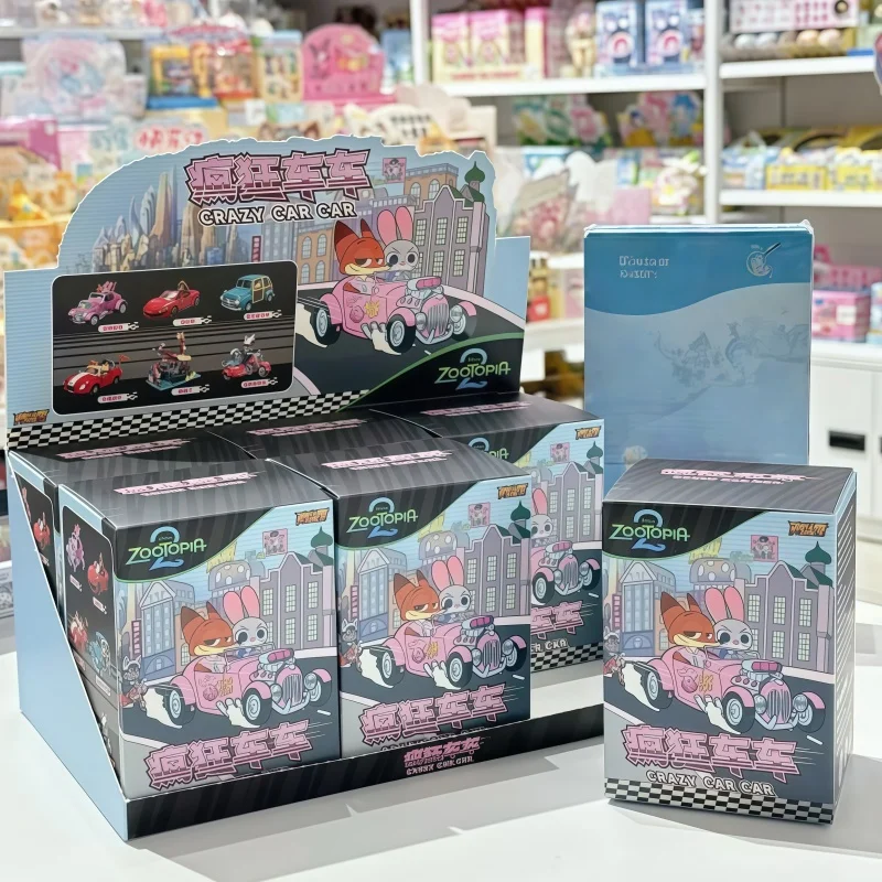 

Новая серия Zootopia 2 Crazy Rides Judy Nick, слепая коробка, Коллекционная фигурка, украшение для стола, автомобильное украшение, подарок для девочек, фанаты, игрушки