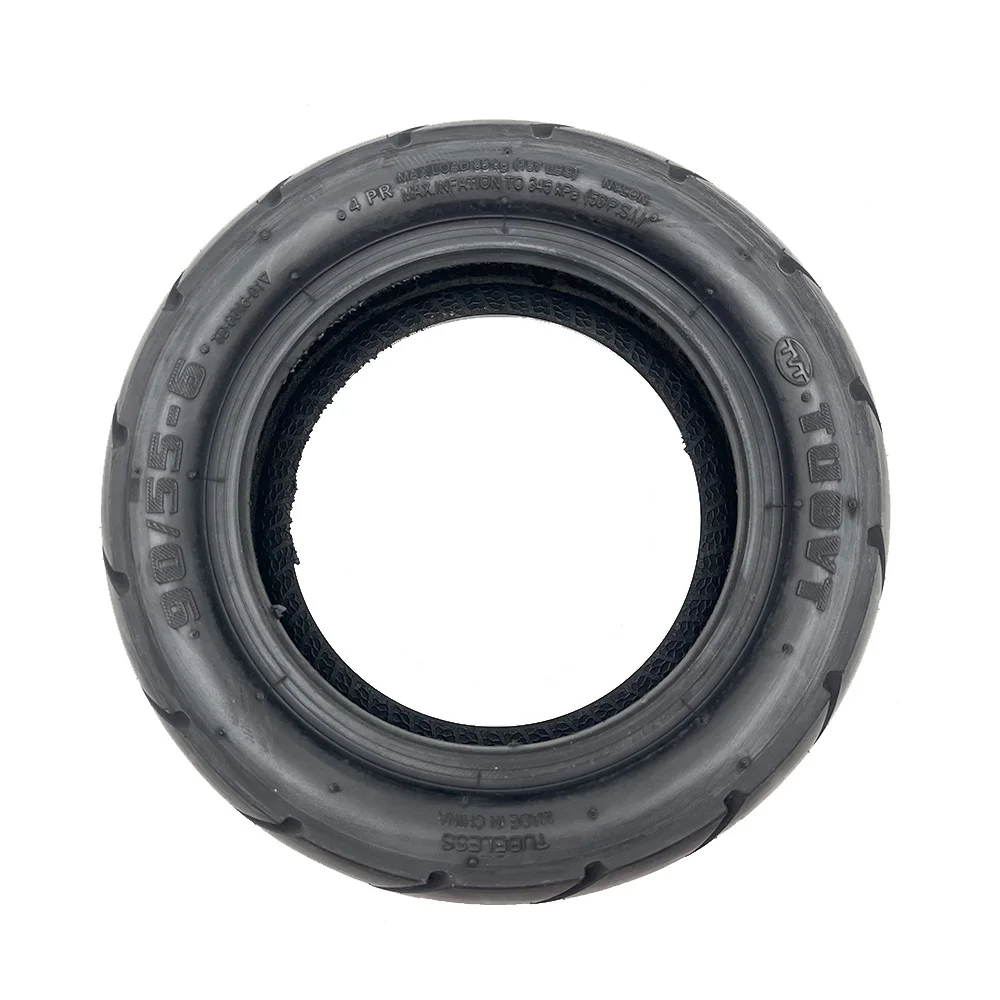 90/55-6 Tire with Valve for Electric Scooter 10 Inch 80/60-6 Upgrade Wider Wear-resistant Anti-skid Tubeless Tyre