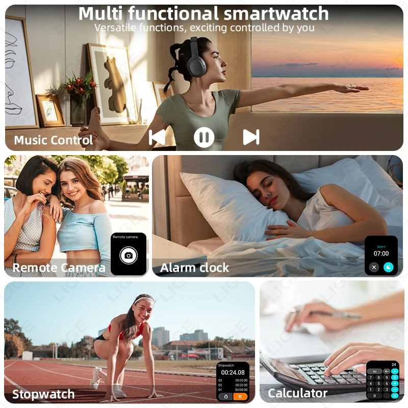 LUIK Nieuwe Smart Horloge Draadloos Oproep Voice Assistant IP68 Waterdicht 1000mAh grote batterij Multifunctionele Smart horloges voor Vrouwen