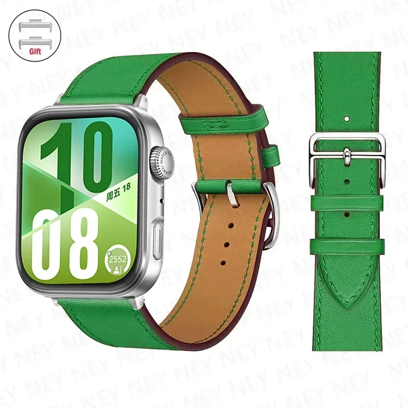 حزام جلدي لساعة Huawei Watch Fit 3/4/4 Pro SmartWatch ملحقات بديلة سوار كوريا حزام Huawei Watch Fit 4 pro Band