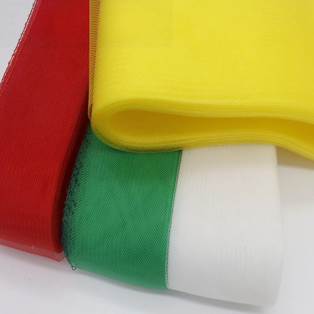 Fray Resistant Flat Plain Veiling Horsehair Crinoline Mesh Braid 3.2