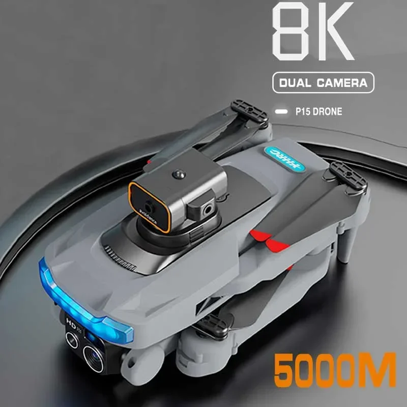 

For Xiaomi P15 Drone 8K HD Profesional Land-Air Rc Drones Dual Camera Obstacle Avoidance Aerial Photography Quadcopter Gift Toy