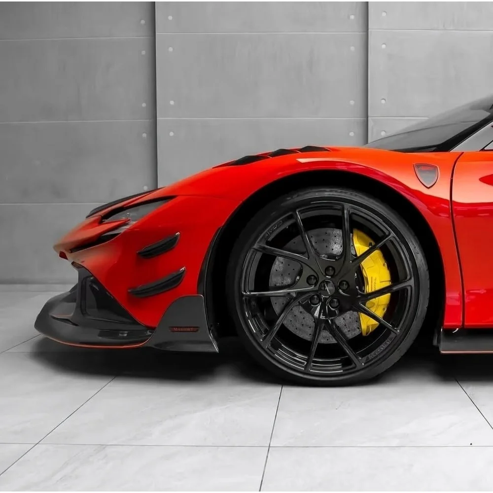 Upgrade M-style Dry Carbon Fiber Front Bumper Wind Knife Front Bumper Decoration for Ferrari SF90