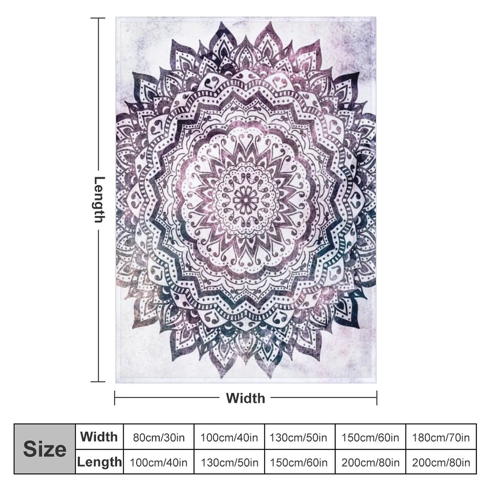 JEWEL MANDALA Throw Blanket Soft Blanket Baby Blanket