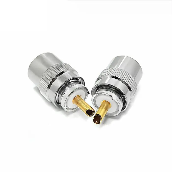 UHF Male RF Connector, Silver Plated, Solder Type for RG8U/CNT400/50-7 DFB Coaxial Cable, PL-259, Ham Radio, CB, Antenna