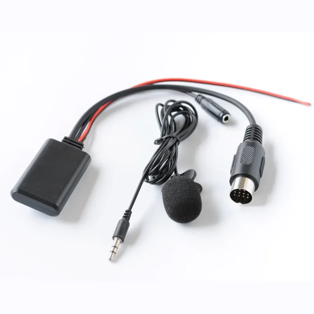 For KENWOOD KRC-553 CA-C2AX KCA-iP500 CA-C1AX 13-pin cd host Bluetooth Adapter Audio Music AUX Cable+Microphone