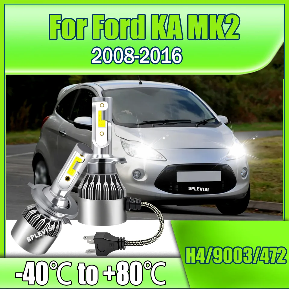 

led H4 9003 Lamp Car Headlight Bulbs high low beam 2-Yr Warranty For Ford KA MK2 2008-2016 2009 2010 2011 2012 2013 2014 2015
