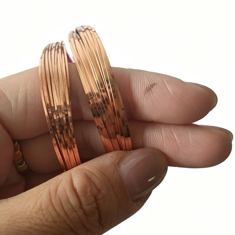 

0.6mm 1mm 3mm Coppers flat Wire strip Environmental Protection Coppers Tinsel coppers Flat Wire Jewelry Making DIY accessorie