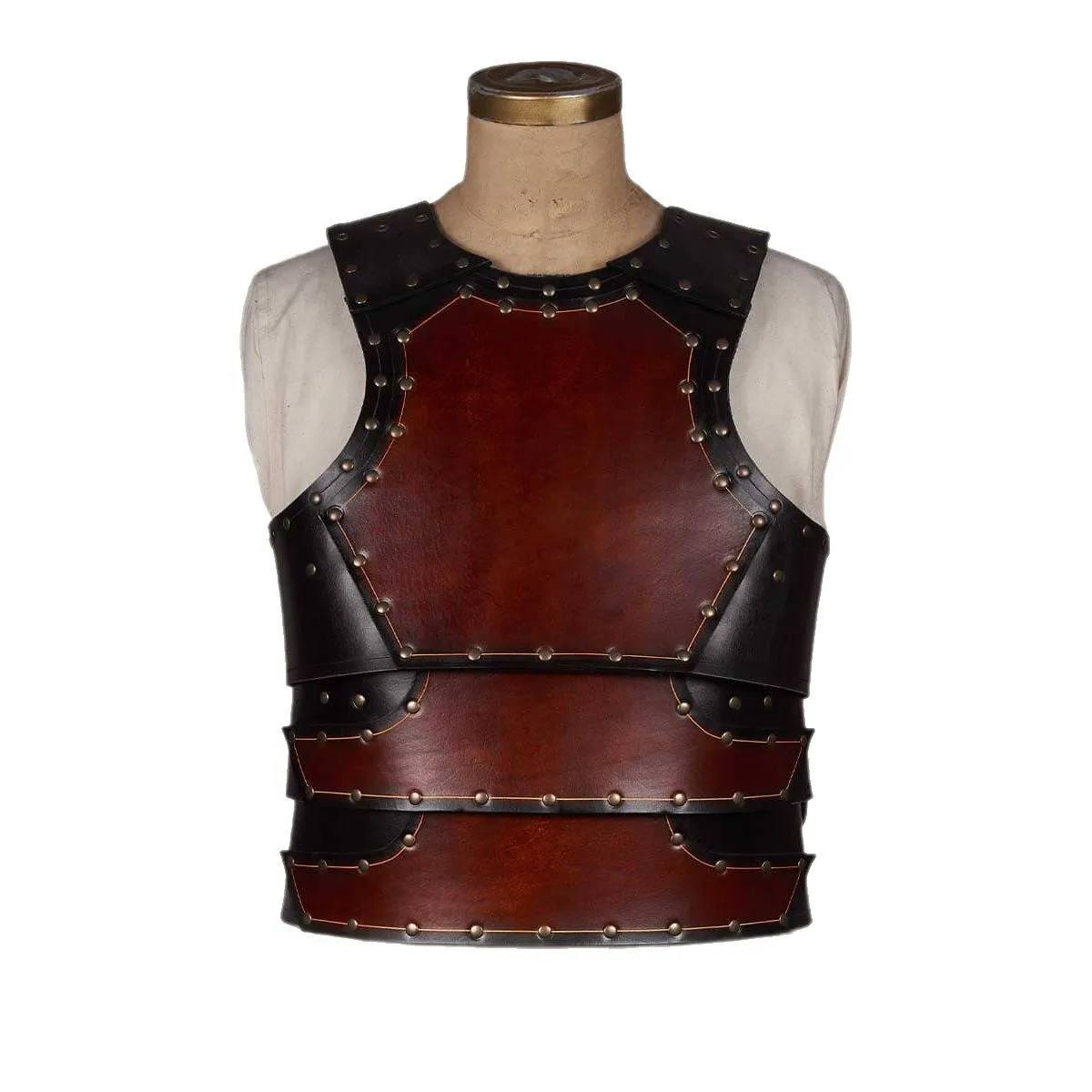 

Medieval Gothic Leather Vest Bondage Suit Breastplate Warrior Leather Armor Cosplay Halloween Theme Party Performance Costume