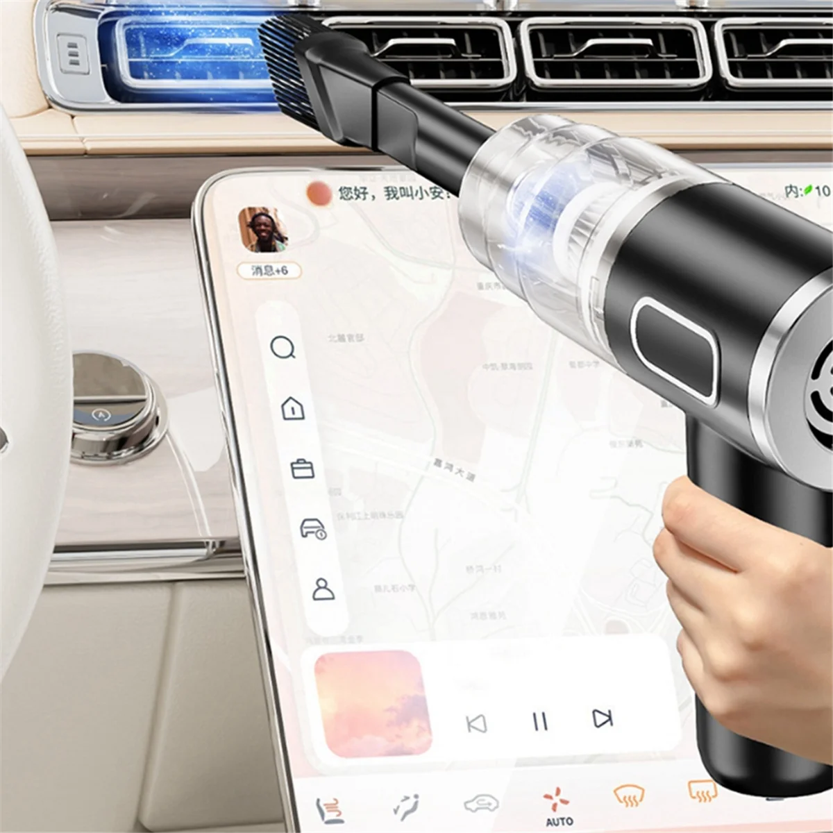 

Vacuum cleaner Cordless Vacuum Cleaner Small Handheld Home Rechargeable Portable Vacuum Cleaner Green