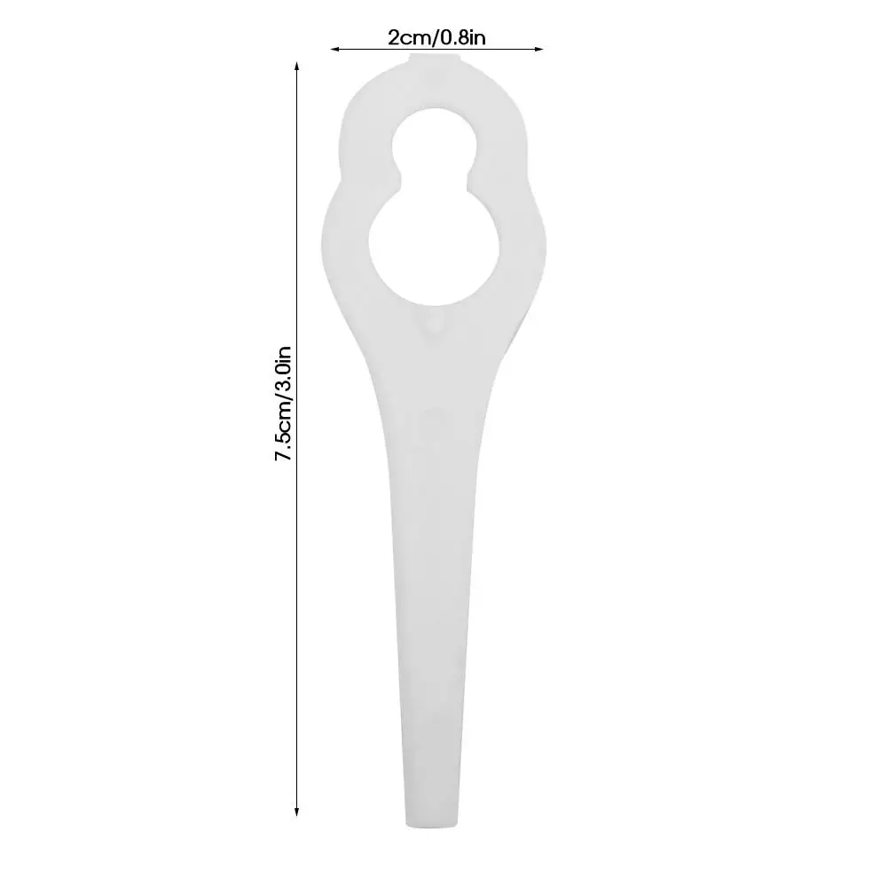 50 قطعة 7.5X2cm شفرات بلاستيكية لحديقة العشب الانتهازي جزازة العشب استبدال أجزاء عالية الجودة قاطع غاز اكسسوارات